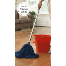 PremiumPort Mega Boy Yuvarlak Paspas Yedek Ucu - Çizgisiz ve Sessiz Temizlik Için