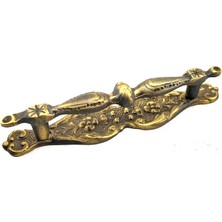 Pileli Store Antika Tarz Dekoratif Pirinç Aynalı Mobilya Çekmece Kulbu -  23X115MM, Antik