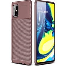 Cavora Samsung Galaxy A71 Kılıf Negro Carbon Silikon Kapak