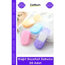 Carlburn Özel Üretim Kamp Outdoor Hijyenik Taşınabilir Pratik Temizlik Çözümleri Kağıt Seyahat Sabunu 20 Adet