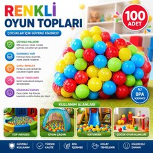 Admay Renkli Oyun Topu 100 Adet Çocuk Oyun Havuzu Topu Plastik Top Seti Havuz, Çadır ve Oyun Alanı Için