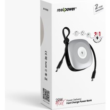 Realpower RP-PB1101 LED Display 3in1 10000MAH Magsafe Powerbank