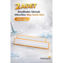 PremiumPort Kendinden Sıkmalı Mikrofiber Mop Yedek Bezi 2'li Set