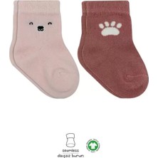 Gray Line Gry Nessiworld Bear Penye Soket Çorap 2'li BS10116 Pembe(Adet Fiyatıdır) Nel1
