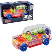 Vardem Işıklı ve Müzikli Şeffaf Dişli Çarklı Jeep - Eğitici Stem Oyuncağı