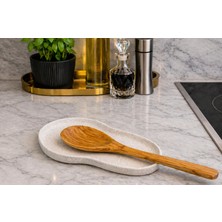 Studio Aslan Design Modern 3D Baskı Tezgah Üstü-Kirli Kaşık Altlığı Kirli Kaşıklık-Kepçe Altlığı Granit desen renkte
