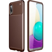 Cavora Samsung Galaxy A02 Kılıf Negro Carbon Silikon Kapak