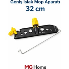 PremiumPort Geniş Islak Mop Aparatı Plastik Paspas Püskülü ve Yedek Tutucu