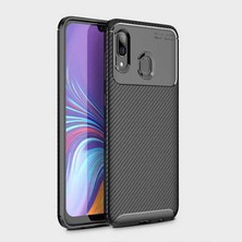 Cavora Samsung Galaxy A10S Kılıf Negro Carbon Silikon Kapak