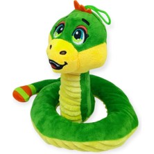 Siv Ticaret Peluş Sevimli Hayvanlar 35 cm - Yeşil Çıngıraklı Yılan (Lisinya)