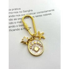 Roshel Charm Anahtarlık Mineli Antik Deniz Yıldızı Güneş Çanta Charm Charm Anahtarlık