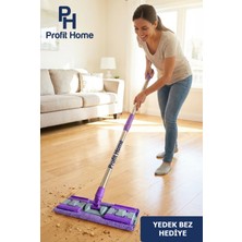 PremiumPort Çok Amaçlı Mandallı Mop Temizlik Seti, Yedek Bezli, Her Yüzeye Uygun