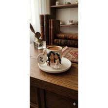 Rivelcandle Anne Çoçuk Temalı Türk Kahvesi Fincanı 1 Kişilik (Taş Tozu Üretimi)