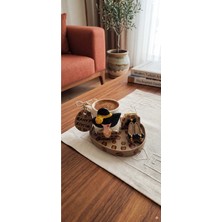 Rivelcandle Kolları Kapalı Leopar Türk Kahvesi Seti 1 Kişilik