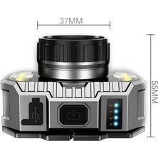 Siv Ticaret 800 Lümen Şarj Göstergeli Cob LED Usb'li Şarjlı Kafa Lambası