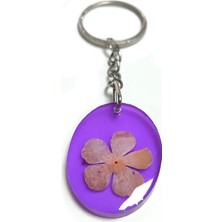 Zero Land Muratech Kartopu Çiçeği Oval Epoksi Anahtarlık-Mor