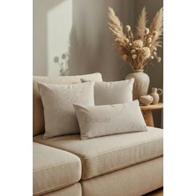 Dokuar Kadife Dokulu Premium Kiremit Düz Polyester Yastık Kırlent Kılıfı
