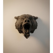 Siv Ticaret Ayı Tasarım Siyah 3D Duvar Heykeli - Lisinya