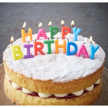 Siv Ticaret Happy Birthday Yazılabilen Rengarenk Doğum Günü Mumu
