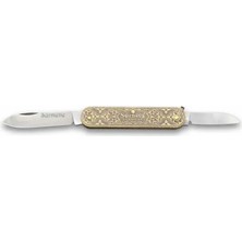 Nemere 61804 Pirinç Işlemeli Sürmene Çakısı 5,5 / 3,5 cm - Çift Bıçaklı