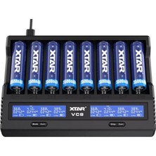 Pileli Store Pilelistore Vc8 Sekizli Li-Ion / Nı-Cd / Nı-Mh Pil Şarj Cihazı