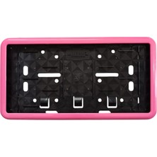 Nil Avm Çerçeveli Dikdörtgen Plakalık Plaka Altlığı Pembe  32X17 cm