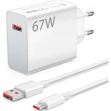 ShuTech 67W (Watt) Hızlı Şarj Adaptörü + Kablo Redmi Note 9/10/11/12/13/14/15  Serisi Uyumlu