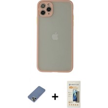 Marsilyan™- iPhone 12 Pro Kılıf Ahenk Çizgi Serisi - Siyah 6d Mat Seramik Hayalet Nano Ekran Koruyucu + Açık Yeşil Metal Kamera Lens Koruma Cam
