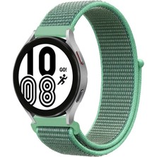Luord-Store Galaxy Watch 4 Hasırlı Cırtcırtlı Kordon - Turkuaz
