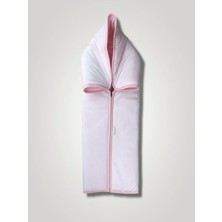 Luord-Store Yenidoğan Düz Renk Fermuarlı Kadife Kumaş Kız Bebek Battaniyesi Pembe