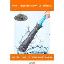 PremiumPort Kendinden Sıkmalı Işlevsel Paspas Mop 112 cm – Temizlikte Pratik ve Kolay