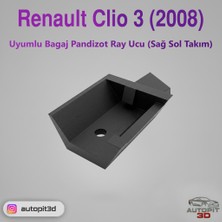 AutoPit 3D Renault Clio 3 (2008) Uyumlu Bagaj Pandizot Ray Ucu (Sağ-Sol Takım)