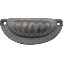 Renas Store Antika Tarz Dekoratif Pirinç Istiridye Tas Mobilya Kulbu - 37X87 Mm, Oksit