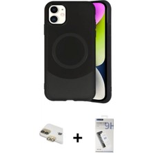 Marsilyan™- iPhone 11 Kılıf Ufuk Serisi - Şeffaf Uv Polymer Nano Ekran Koruyucu + Gold Pers Alüminyum Kamera Lens
