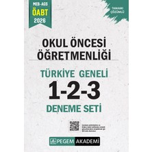 Pegem Akademi Yayıncılık 2026 Meb Ags Öabt Okul Öncesi Öğretmenliği Tamamı Çözümlü Türkiye Geneli 1-2-3 (3'lü Deneme Seti)