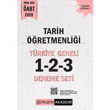 Pegem Akademi Yayıncılık 2026 Meb Ags Öabt Tarih Öğretmenliği Tamamı Çözümlü Türkiye Geneli 1-2-3 (3'lü Deneme Seti)