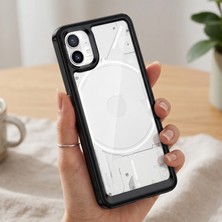 Caseonn Nothing Phone (1) Kılıf Kamera Korumalı Darbe Emici Şeffaf Arka Kapak Siyah (CMF DEĞİL)