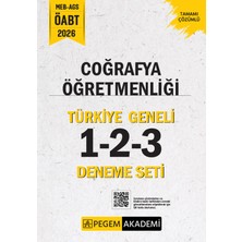 Pegem Akademi Yayıncılık 2026 Meb Ags Öabt Coğrafya Öğretmenliği Tamamı Çözümlü Türkiye Geneli 1-2-3 (3'lü Deneme Seti)