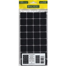 Luord-Store Pacific 6025 Bl Yapışkanlı Keçe 25 mm x 25 mm Siyah