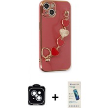 Marsilyan™- iPhone 14 Kılıf Nova Işık Prime - Şeffaf Pasifik Cam Ekran Koruyucu + Mavi Pvd Metal Kamera Lens