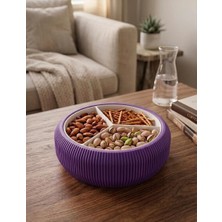 My Craft 3D MYCRAFT3D Renkli Modern Çerezlik - Dokulu Dekoratif Sunum Tabağı Yeni Ev Hediyesi Modern Cips ve Sosluk Seti