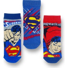 Superman Lisanslı Erkek Çocuk 3 Çift Soket Çorap 21561