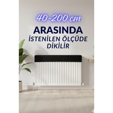 Feyza Design Lüks Siyah Petek Örtüsü Petek Üstü Koruyucu Örtü Masa Örtüsü Ev Dekoruna Uyumlu Radyatör Üstü Örtü