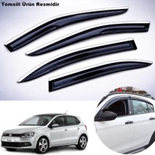 Caraks Vw Polo Hb Mügen Cam Rüzgarlığı Abs Krom Nikelajlı Cam Rüzgarlığı 2010-2017 Arası 4 Lü Set