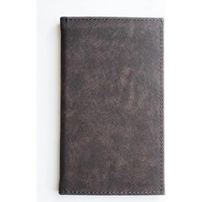 VİP GİFT Hesap Sümeni Adisyon Kabı Vegan Deri 12 x 20 cm Koyu Kahverengi