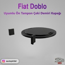 AutoPit 3D Fiat Doblo Uyumlu Ön Tampon Çeki Demiri Kapağı