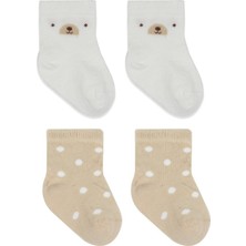 Nessi World Penye Soket Çorap 2li 10142 Ekru Bej