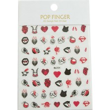 Zero Land Muratech Kalp Kuru Kafa Tattoo Dövme Sticker - Kırmızı