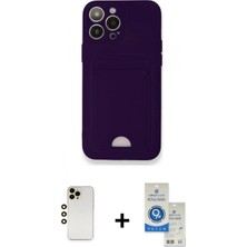 Marsilyan™- iPhone 12 Pro Max Kılıf Vadi Çizgi Prime - Şeffaf Royal Nano Ekran Koruyucu + Gold Shine Kamera Lens