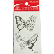 Zero Land Muratech Kelebek Tattoo Dövme Sticker - Beyaz